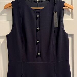 Elie Tahari Navy Sleeveless Dress NWT